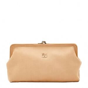 NEW IL BISONTE women's manuela clutch bag in cream